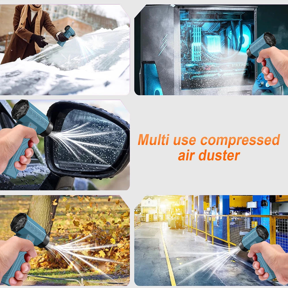 Caer Electric Air Blower Powerful 600g Thrust Mini Turbo Jet Violent Fan Adjustable Wind Speed Brushless Motor Car Dust Dryer