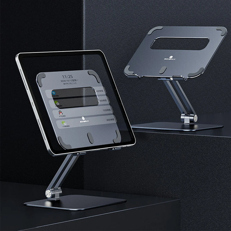 Tablet Stand For 5-14 Inch iPad Air Pro Mini 12.9 11 10.5 10.2 Xiaomi Huawei iPad Tablet PC Stand Aluminum Alloy Folding Holder