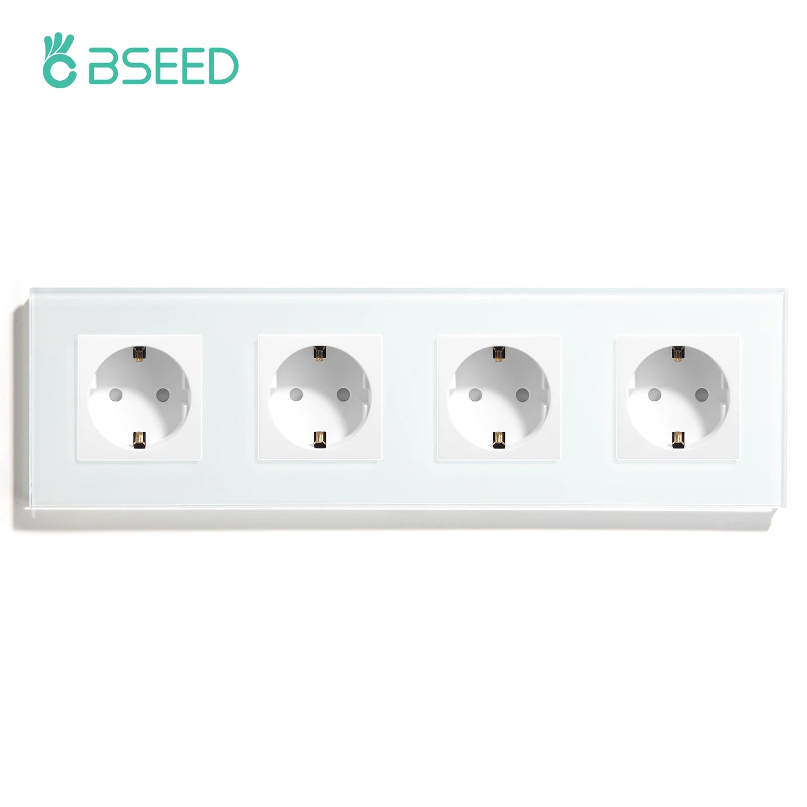 BSEED Touch Light Switches LED Backlight EU Wall Sockets Switches Glass Panel Max.Load 300W 1/2/3Gang LED Light Switches