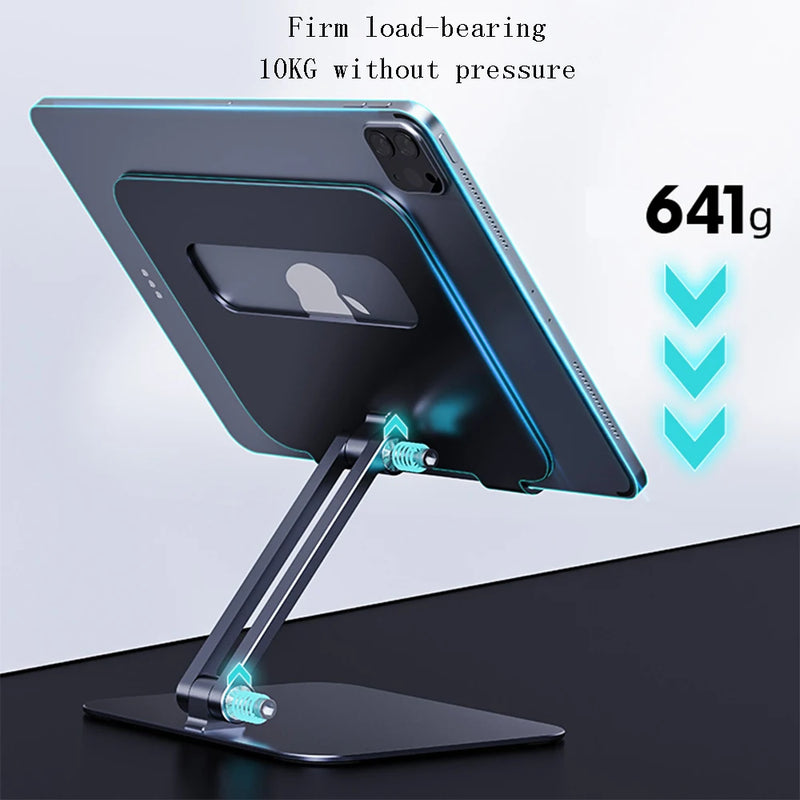 Tablet Stand For 5-14 Inch iPad Air Pro Mini 12.9 11 10.5 10.2 Xiaomi Huawei iPad Tablet PC Stand Aluminum Alloy Folding Holder
