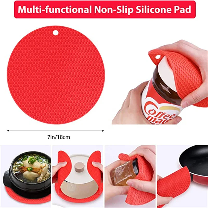 Bottle Opener Set - Multifunctional  6-in-1 Bottle Opener Jar Lids Opener, 4-in-1 Jar Opener and Non Slip Lids Opener Gripper