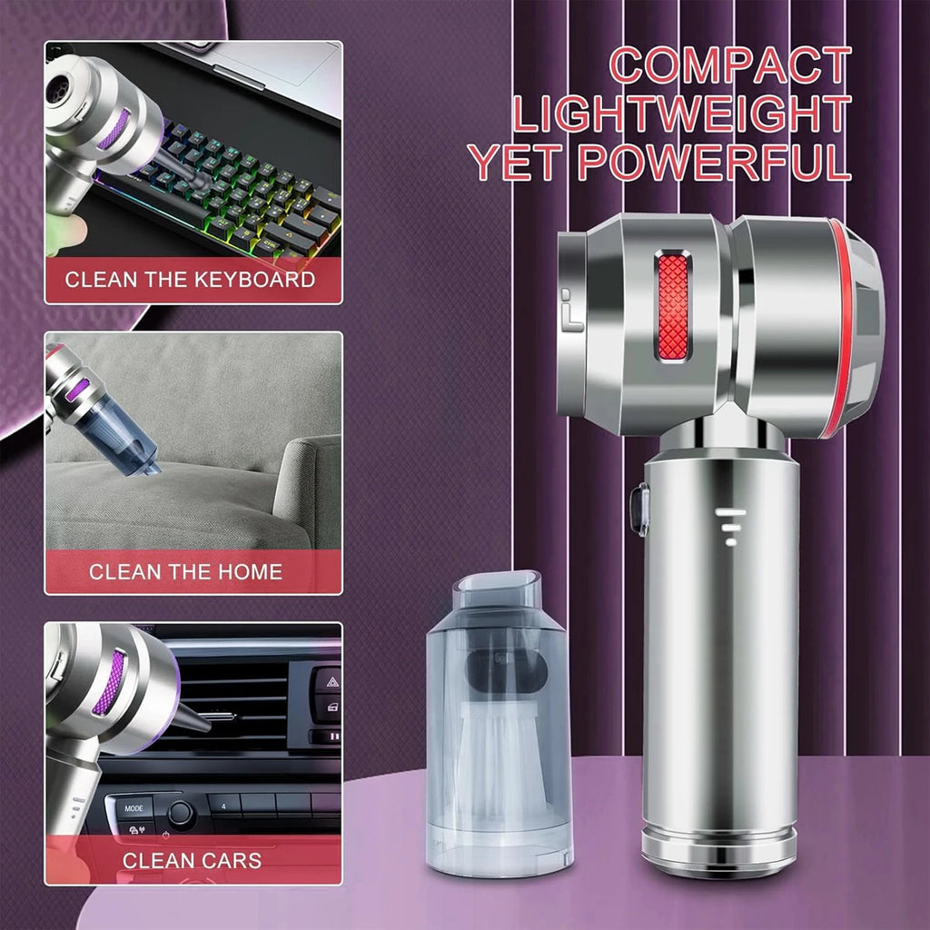 Car vacuum cleaner, small, high suction, household car, portable, inflatable, dual-use handheld car dust blower/hair dryer