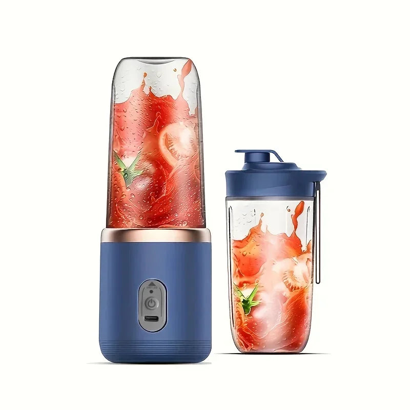 [Portable Blender] 2-in-1 Portable Blender and Juicer | with 6 Blades,USB Charging, Dual Cups