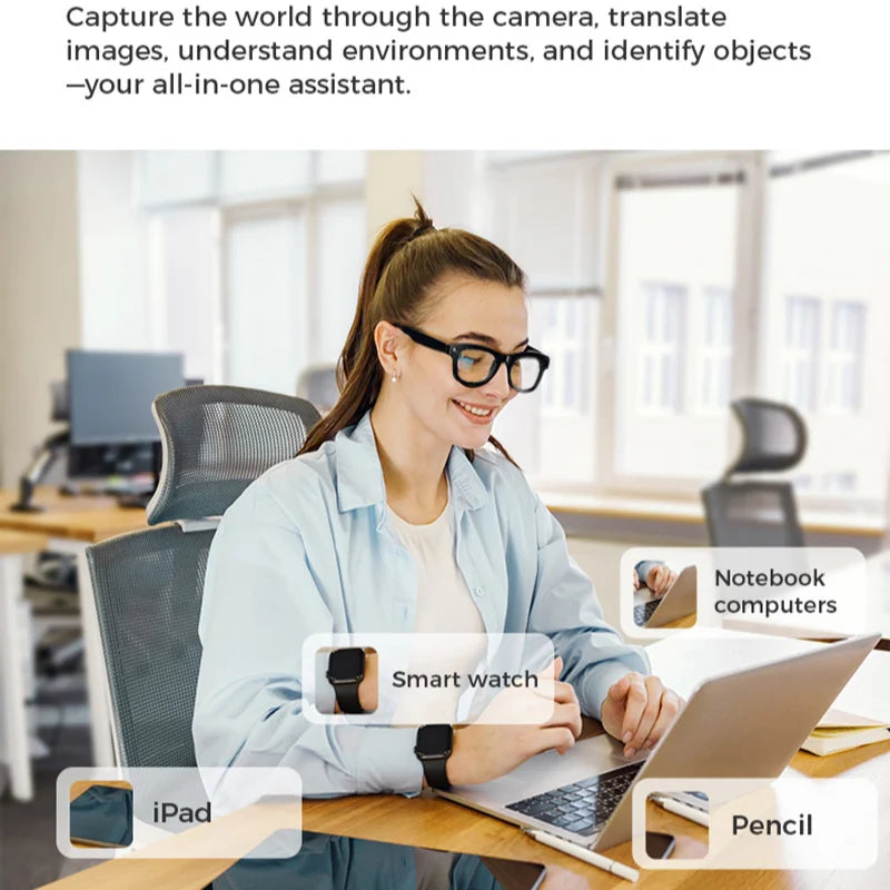 AI Smart Glasses HD 1080P Camera Polarized Sunglasses Mini Video Recorder Security Sports DVR Surveillance Camcorder 2025