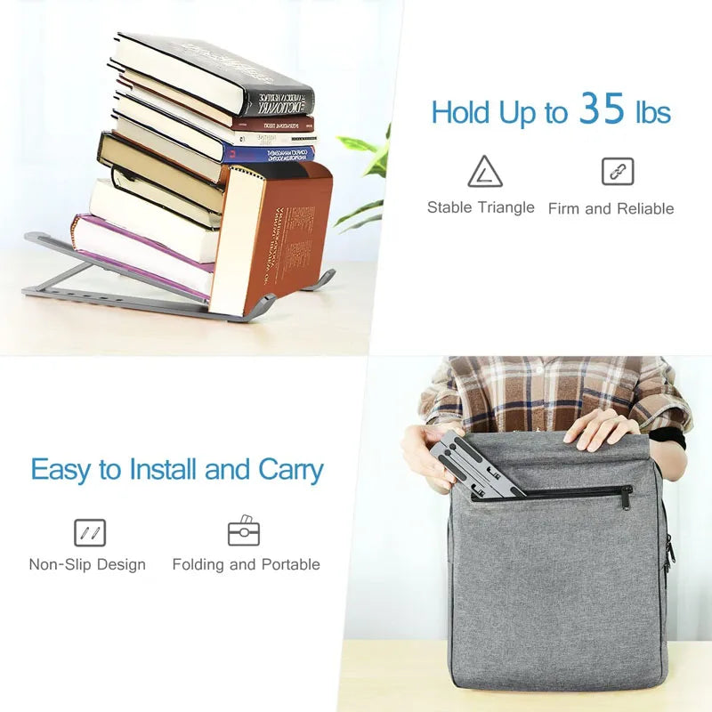 Laptop Aluminum Alloy Stand Ergonomic Foldabl Desktop Stand Flat Stand Mobile Phone Stand Laptop Radiator Portable Foldabl Stand