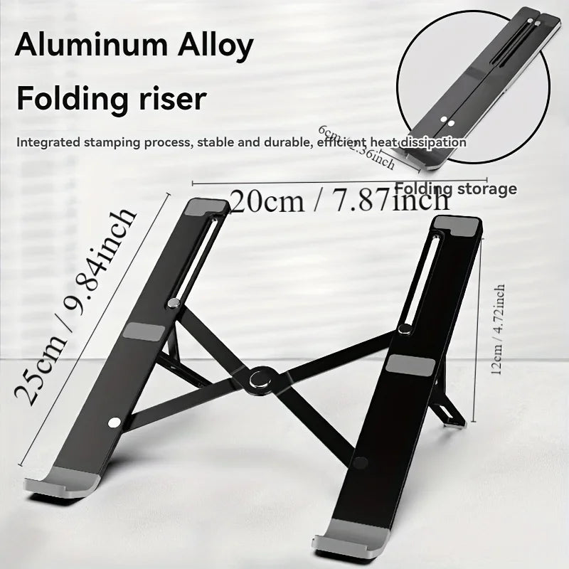 Laptop Stand For Macbook Folding Adjustable Aluminum Computer Pc Tablet Stand Notebook Tablelaptop Holder Heat Dissipation