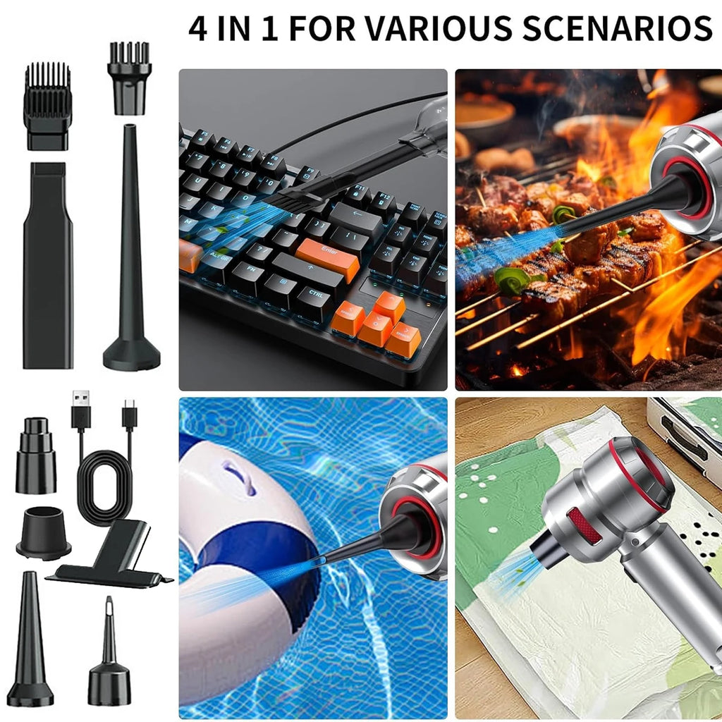 Car vacuum cleaner, small, high suction, household car, portable, inflatable, dual-use handheld car dust blower/hair dryer