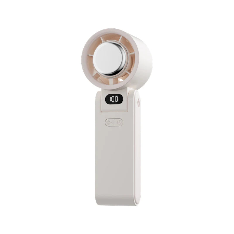 Portable Handheld Ice Cooling Fan Mini Folding Hanging Neck Fan 3600mAh Rechargeable Outdoor Small Fans Portable Hand Turbo Fan