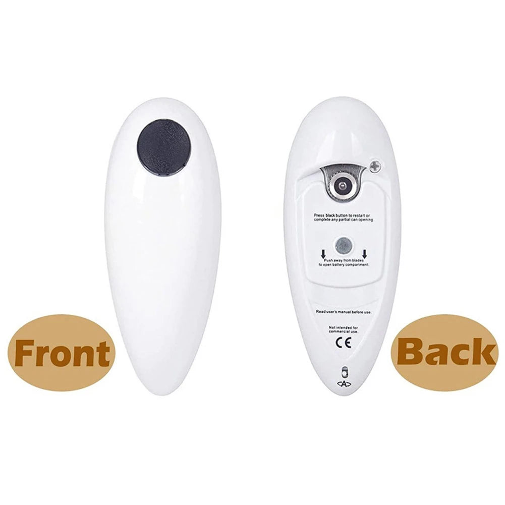 Electric Can Opener Hands Free Bottle Opener Battery Operated Tin Opener One Touch for Weak Hands for All Kinds of Jars