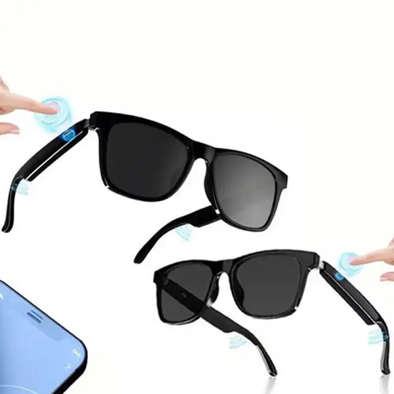 Smart AI Glasses with Language Smart Glasses Earphones Touch Control 10 Meters Wireless Distance AI Glasses for Travel Business