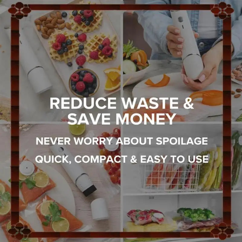 24-Hour Delivery Portable Vacuum Sealer Machine-Compact Food Sealer 1SET, Powerful Handheld Vacuum Sealer For Food Seal Meal Sav