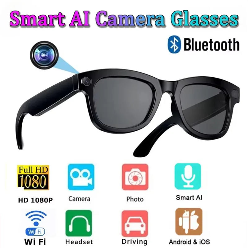 AI Smart Glasses HD 1080P Camera Polarized Sunglasses Mini Video Recorder Security Sports DVR Surveillance Camcorder 2025