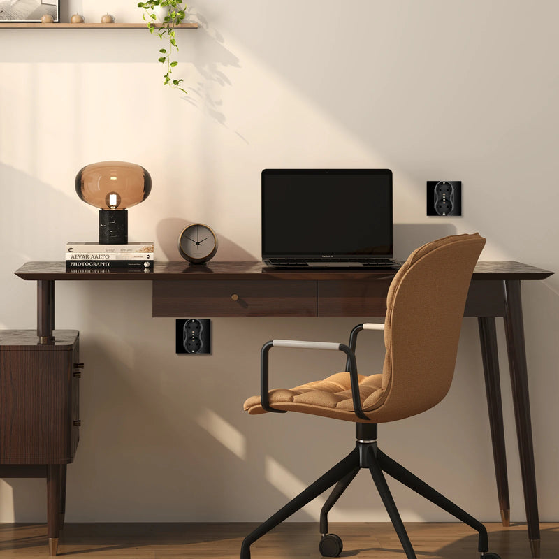 BSEED EU Double Socket Dual Germany Wall Sockets Home Appliance Power Outlets Crystal Glass Frames Child Safety Protection 16A