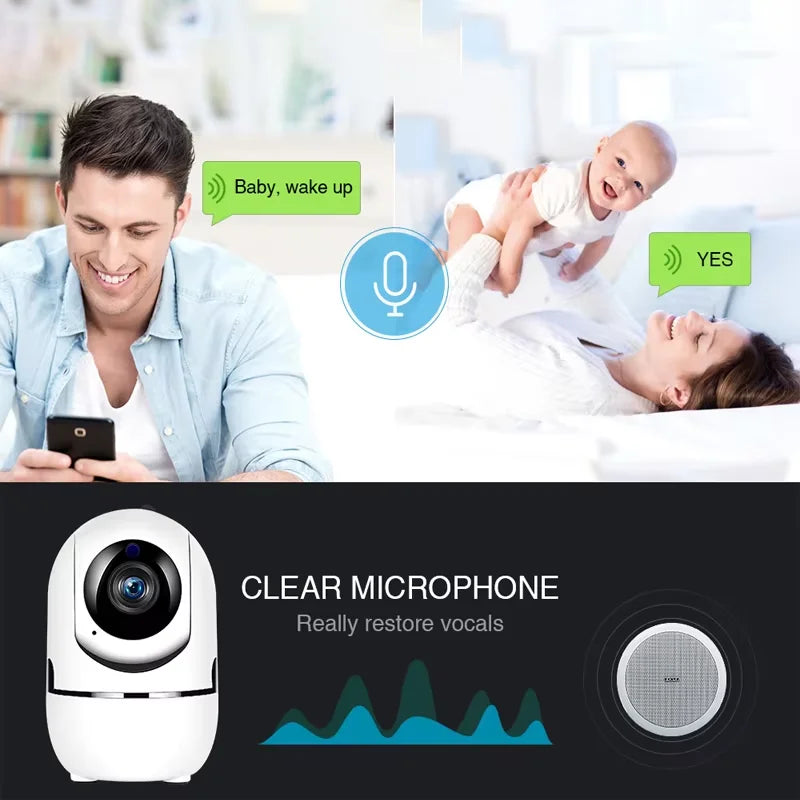 Wifi IP Camera YCC365 Plus Smart Home Auto Tracking 1620P Full Night Vision Network Wireless CCTV Video Baby Security Camera