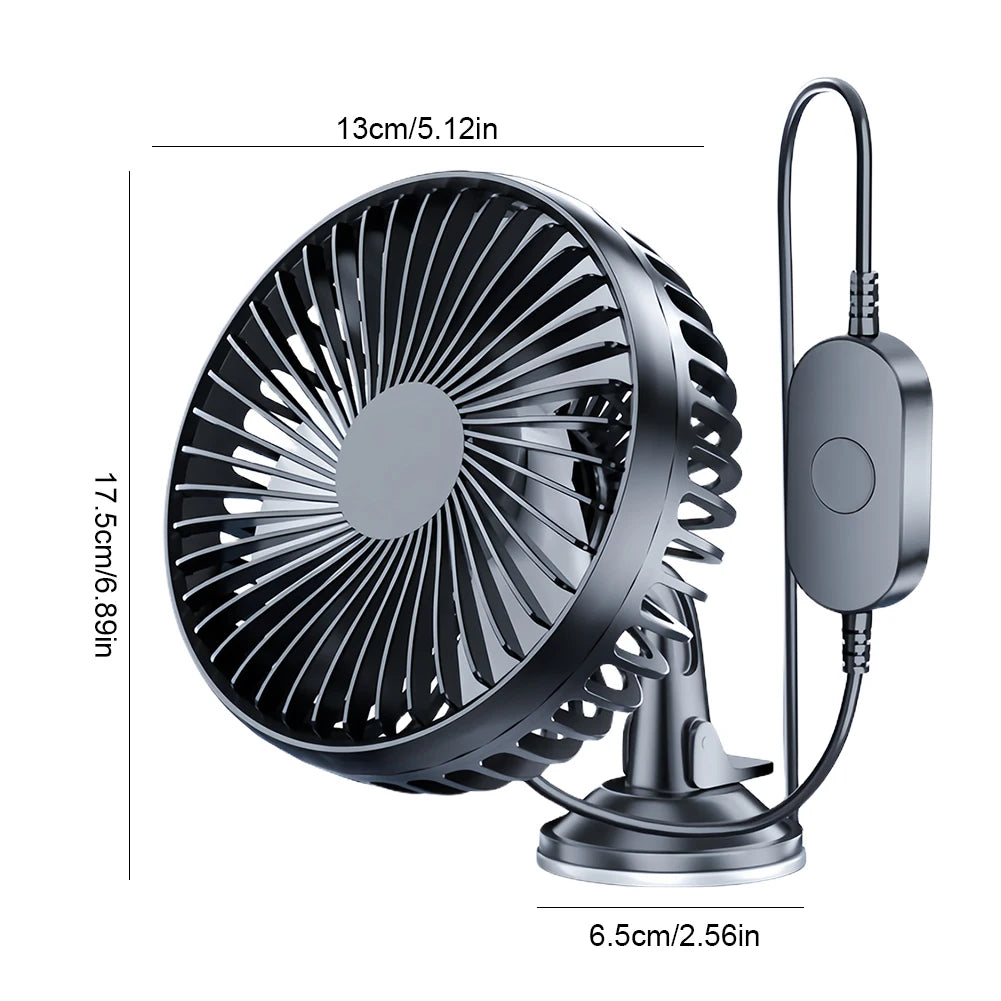 Auto Cooling Fan Single Head 12/24V Auto Ventilation Fan Strong Wind Electric Car Circulator Mini Car Fan Cooler for Vehicle SUV