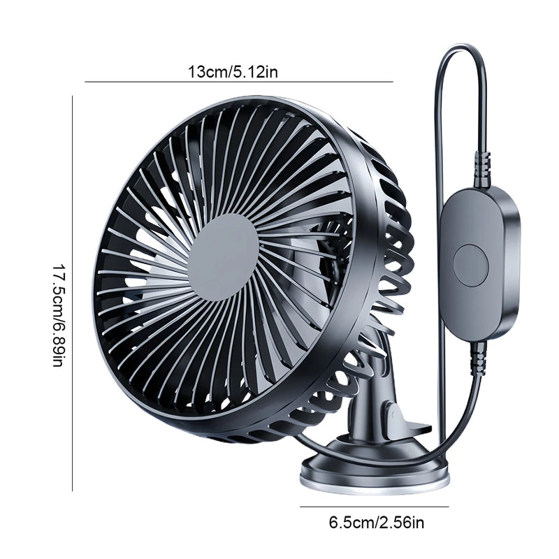 Auto Cooling Fan Single Head 12/24V Auto Ventilation Fan Strong Wind Electric Car Circulator Mini Car Fan Cooler for Vehicle SUV