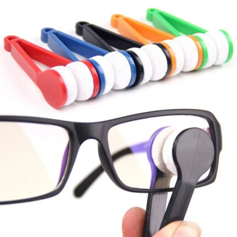 Sunglasses Wiping Brush Portable Glasses Cleaning Rubs Eyeglass Multifunctional Brush Microfiber Cleaner Brushes Tools