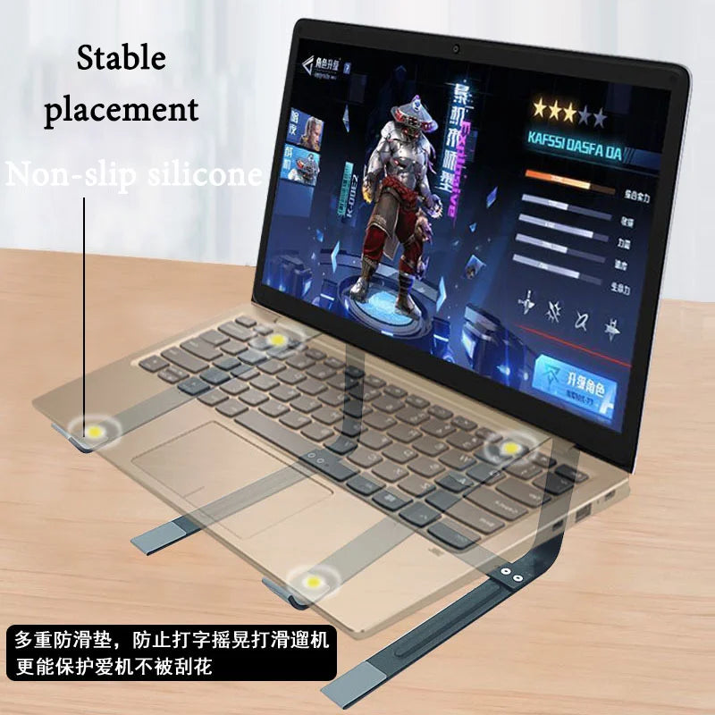 Laptop Stand for Desk Metal Computer Riser Heavy Stable Holder Ergonomic Laptops Elevator for 12-17.3 Inches Notebook Computer