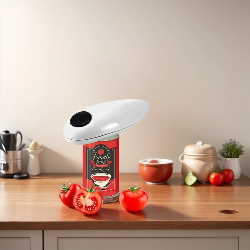 Electric Can Opener Hands Free Bottle Opener Battery Operated Tin Opener One Touch for Weak Hands for All Kinds of Jars