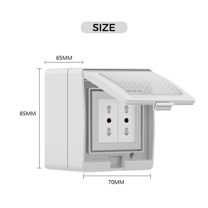 Avoir Italy Standard Tuya Smart Wall Sockets IP55 Plastic Waterproof Cover Wireless Connected Electrical Outlets Home Appliance