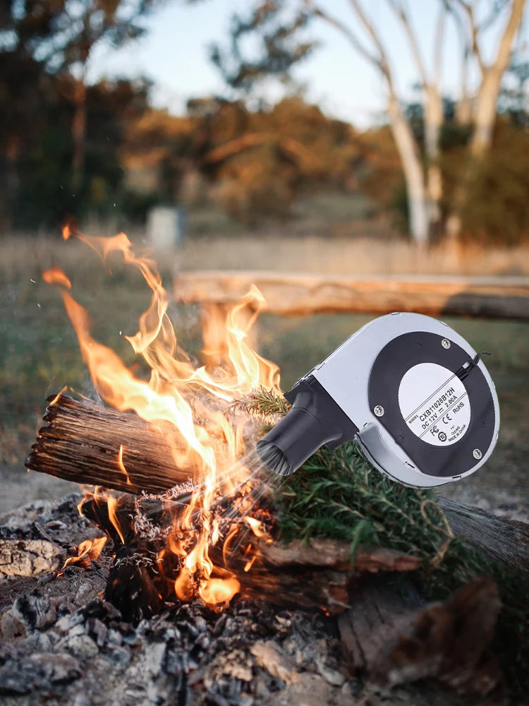 6000RPM BBQ Blower with Variable Speed Controller DC 12V Barbecue Fan BBQ Fan Air Blower for Camping Stove Cooking Fans