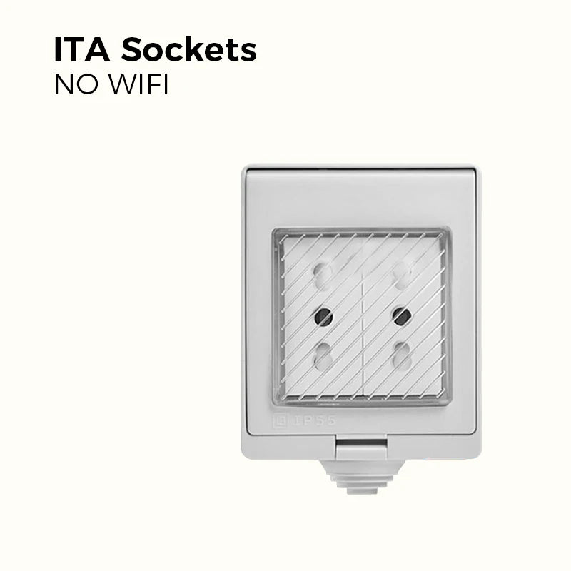 Avoir Italy Standard Tuya Smart Wall Sockets IP55 Plastic Waterproof Cover Wireless Connected Electrical Outlets Home Appliance