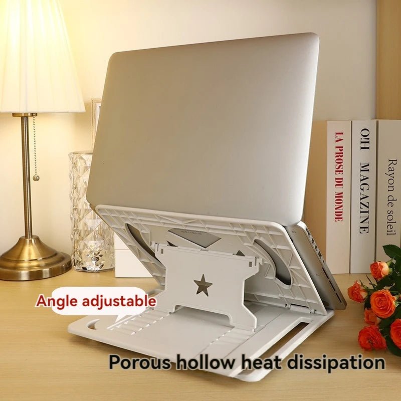 Laptop Stand 360 Rotation 2 in 1 Portable Ergonomic Angled Laptop ABS Plastic Stand Adjustable Height Laptop Holder Laptop Stand