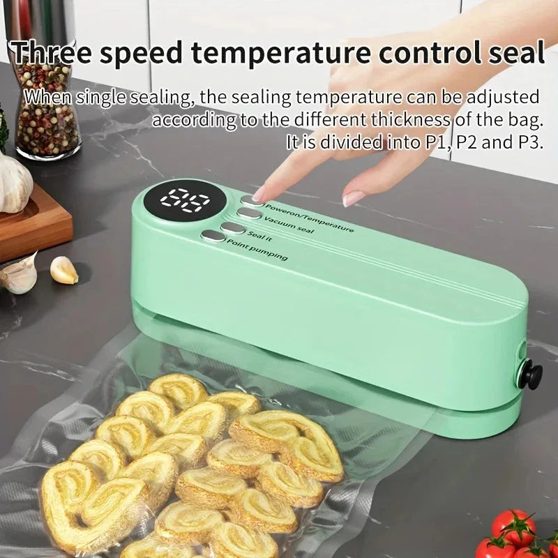 Vacuum Sealer A Multifunctional Food Sealer Wireless USB Charging With Sealing External Suction Inflation Functions