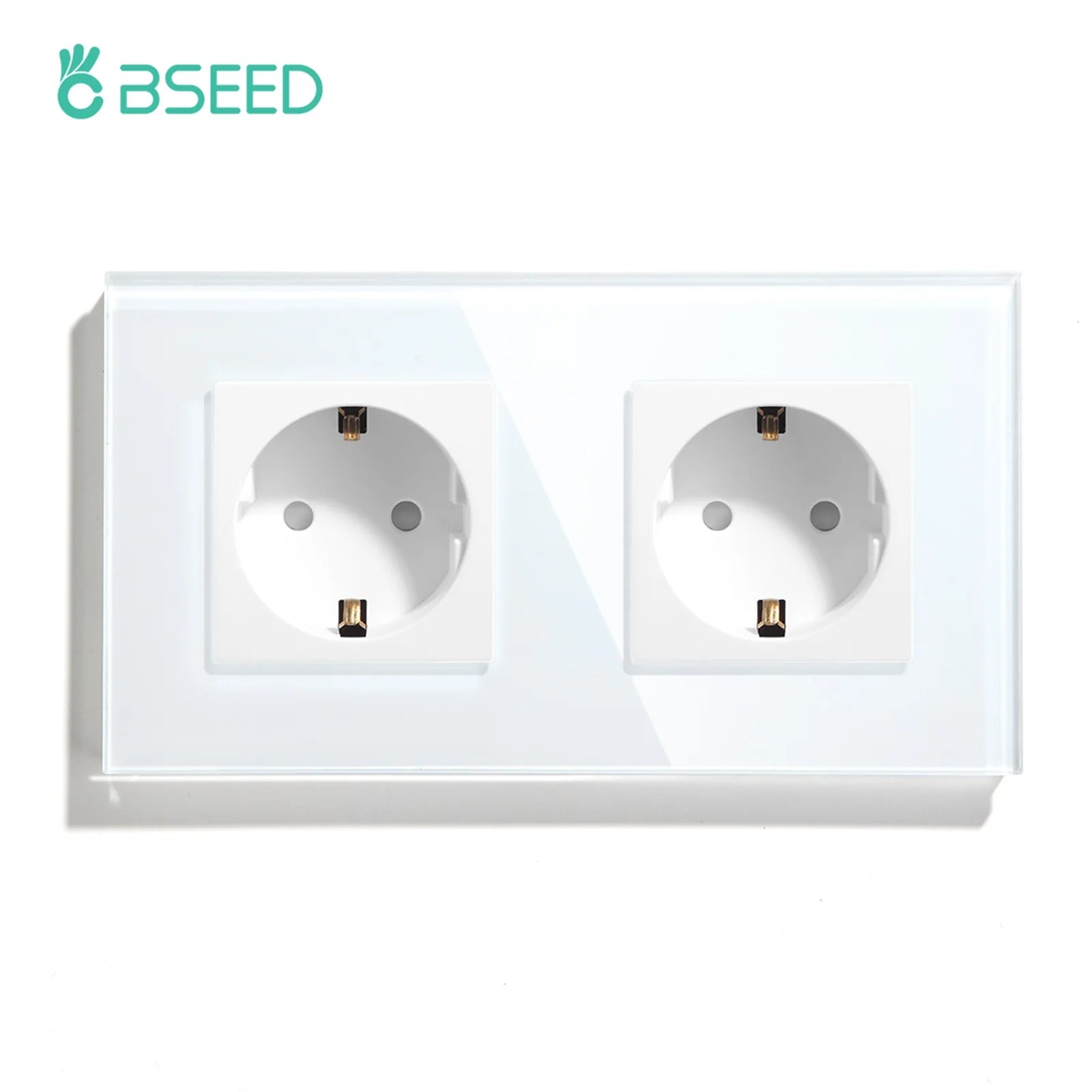 BSEED Touch Light Switches LED Backlight EU Wall Sockets Switches Glass Panel Max.Load 300W 1/2/3Gang LED Light Switches