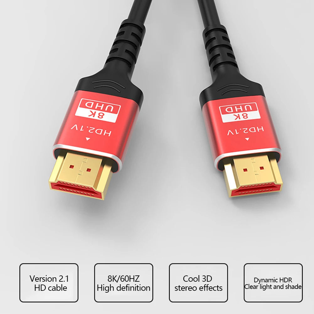 1/1.5/2/3/5 M HDMI 8K Cable 60HZ 2.1V 4K 144HZ HDMI Cables For TV Computer Monitor Projector PS Game Console Audio And Video