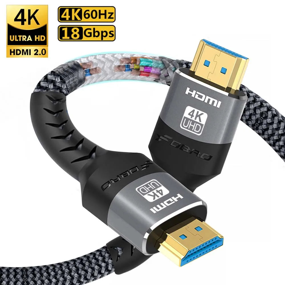 8K HDMI Cables 2.1 48Gbps High Speed HDMI Braided Durable Perfect Cord-4K@120Hz 8K@60Hz ForHDR Video Cable PC Laptop TV PS5