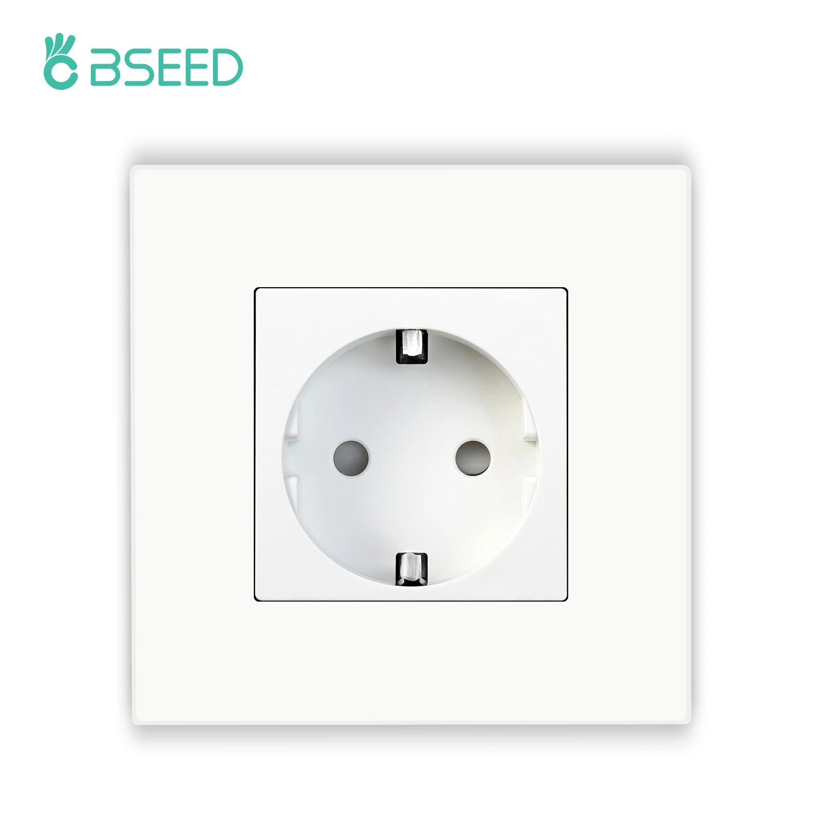 BSEED EU Sockets Plastic Frame Type-C Phone Charge Wall Sockets Double Power Plug Port 5V 2.1A Wall Mounted Sockets