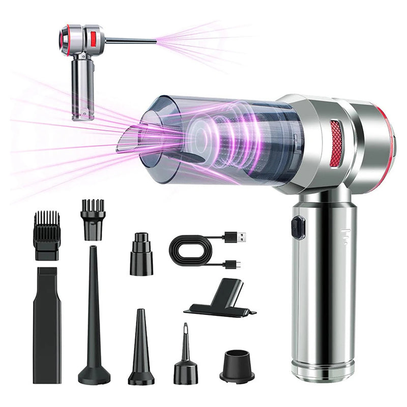 Car vacuum cleaner, small, high suction, household car, portable, inflatable, dual-use handheld car dust blower/hair dryer