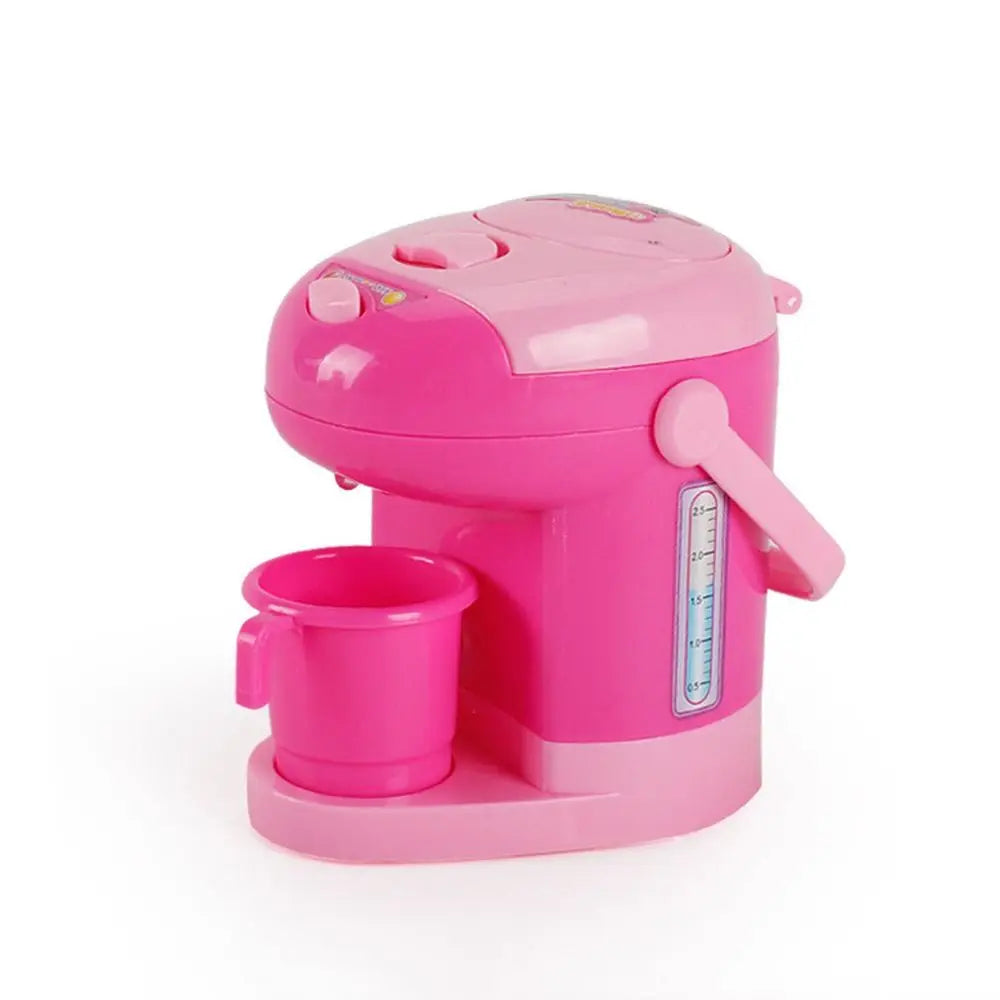 Coffee Machine Household Appliances Toys Toaster Blender Cooking Pretend Play Set Sweeper with Light Kitchen Toys For Children