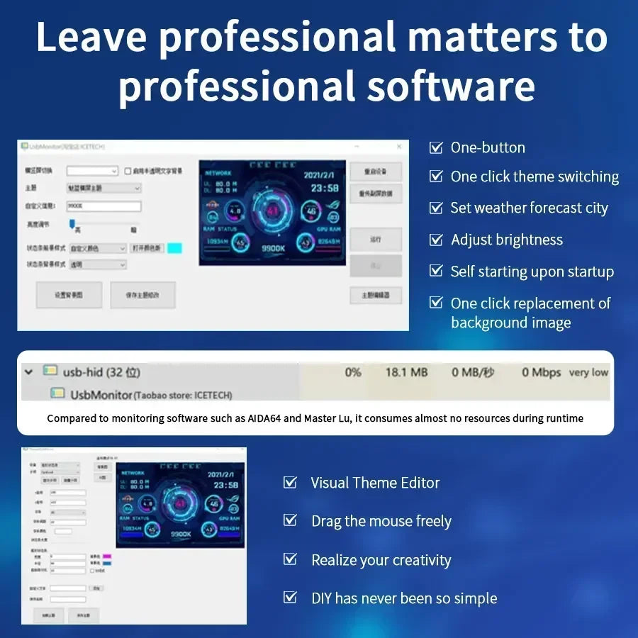 Marvoin Mini Secondary Screen Computer Monitor Display