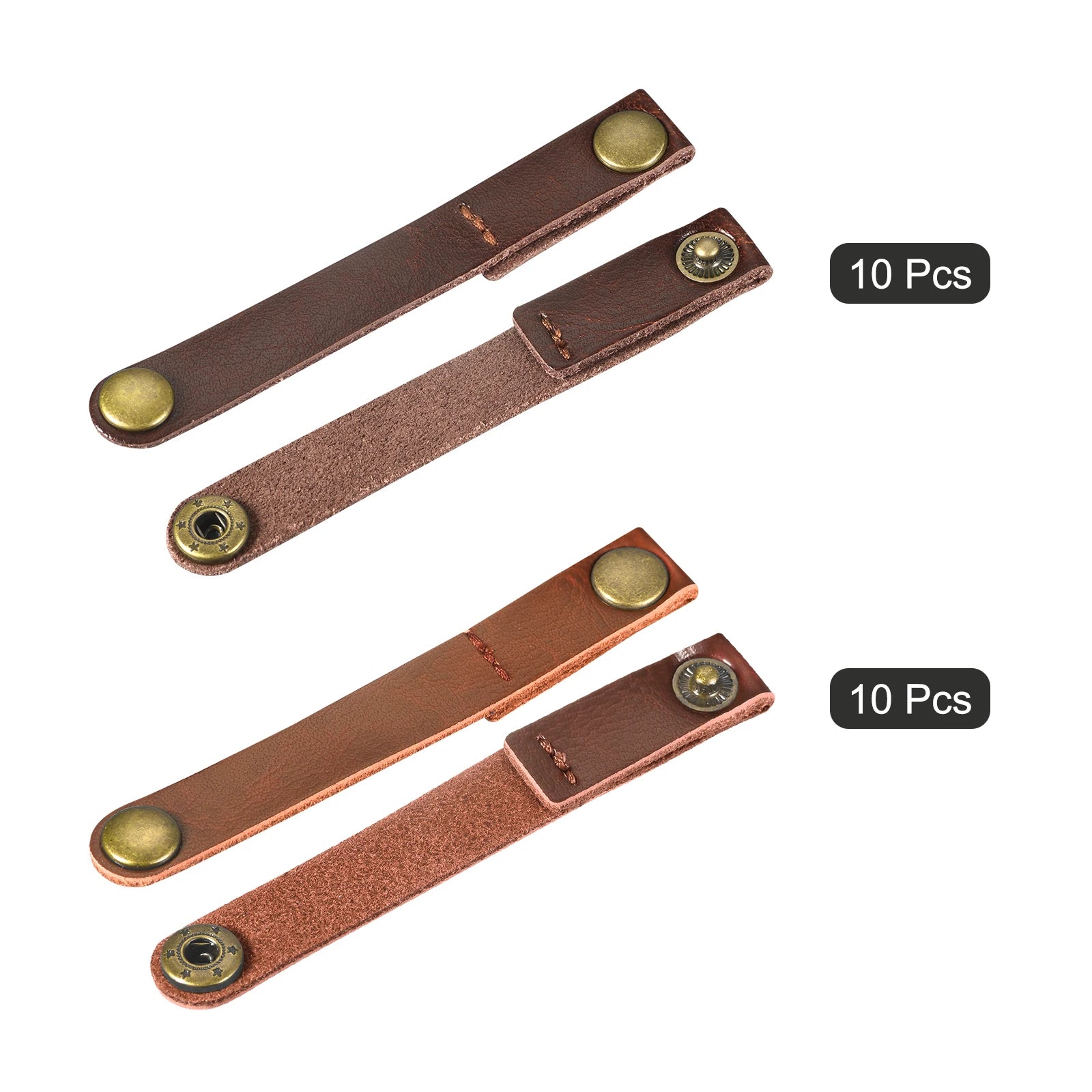 20Pcs 5 Colors Leather Cable Straps Cable Tie Wraps Cord Management Holder Keeper Cord Organizer for USB Cables Headphone Wires