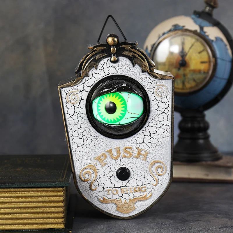 Halloween Decoration LED Hanging One-Eyed Doorbell Glowing Eyeball Horror Sound Halloween Party Home Decorations Props 2025