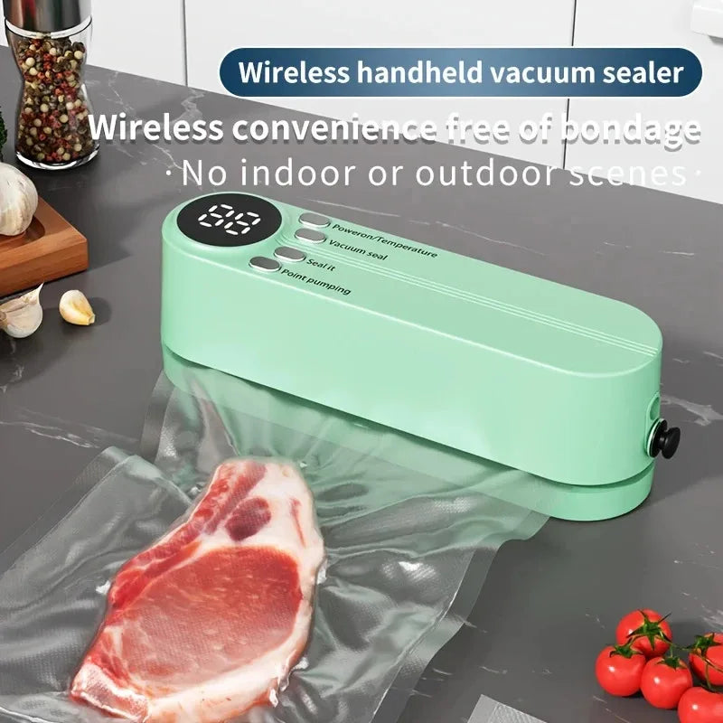 Vacuum Sealer A Multifunctional Food Sealer Wireless USB Charging With Sealing External Suction Inflation Functions