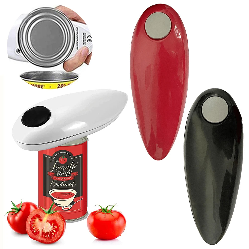 Electric Can Opener Hands Free Bottle Opener Battery Operated Tin Opener One Touch for Weak Hands for All Kinds of Jars
