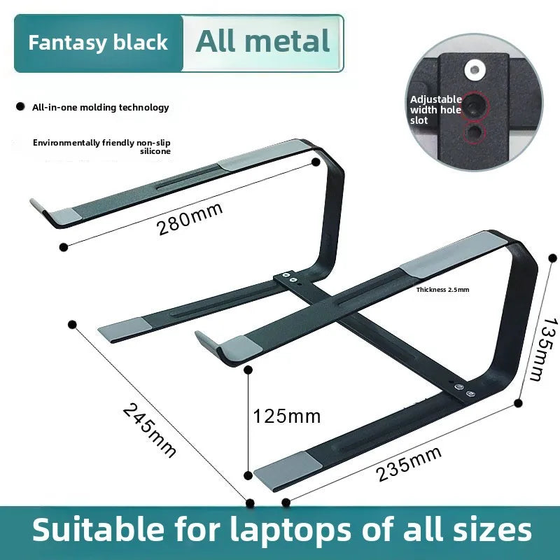 Laptop Stand for Desk Metal Computer Riser Heavy Stable Holder Ergonomic Laptops Elevator for 12-17.3 Inches Notebook Computer