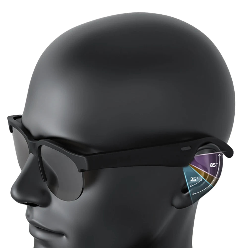 AI Intelligent Translation Glasses Bluetooth-Compatible 5.4 Smart Glasses Wireless Sunglasses Wireless Headset for Men and Women