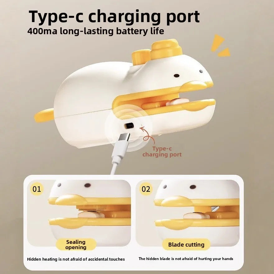 Mini Portable Vacuum Sealer for Home Use, Compact Food Sealing Machine, Plastic Bag Sealer for Snacks