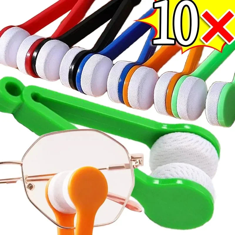 Sunglasses Wiping Brush Portable Glasses Cleaning Rubs Eyeglass Multifunctional Brush Microfiber Cleaner Brushes Tools