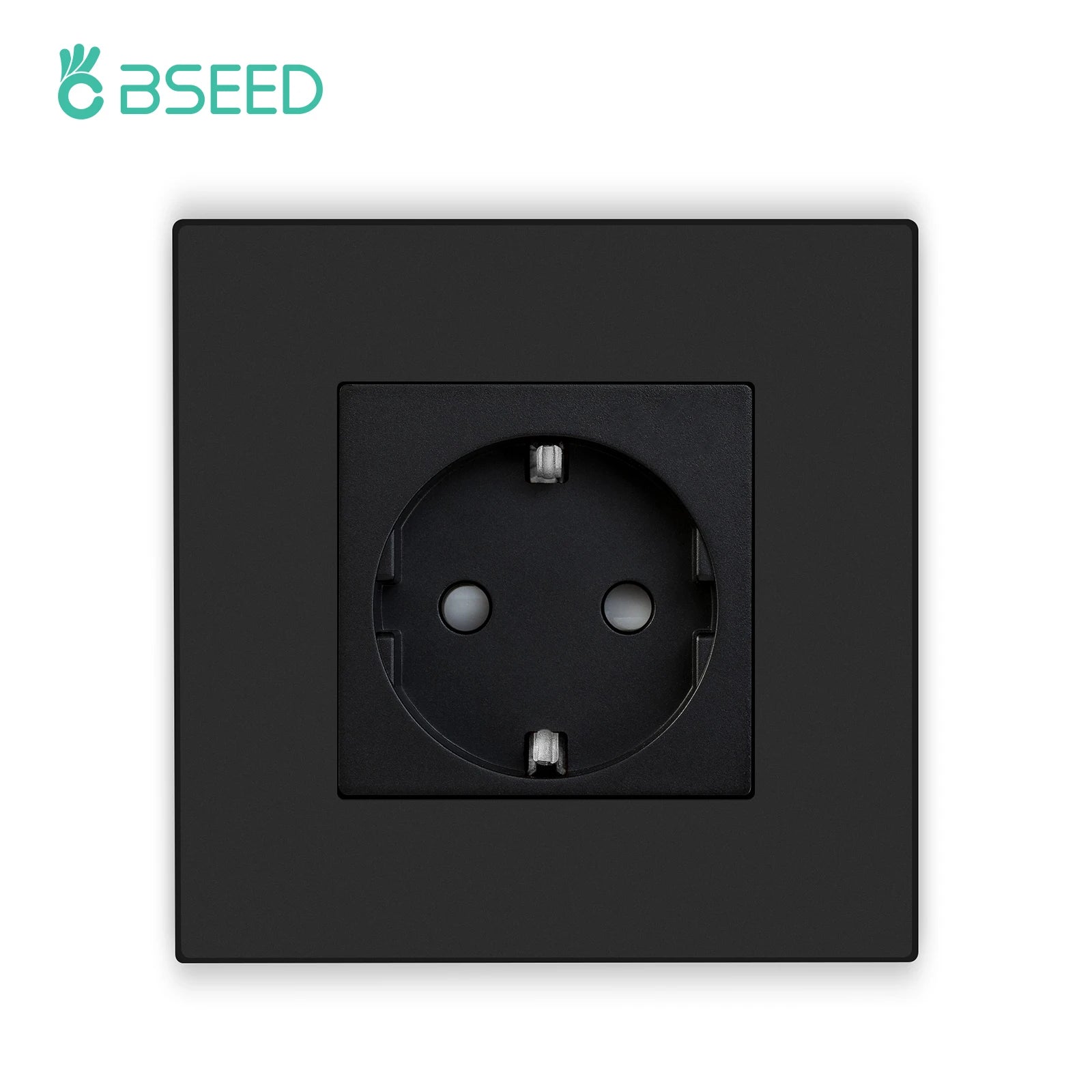 BSEED EU Sockets Plastic Frame Type-C Phone Charge Wall Sockets Double Power Plug Port 5V 2.1A Wall Mounted Sockets
