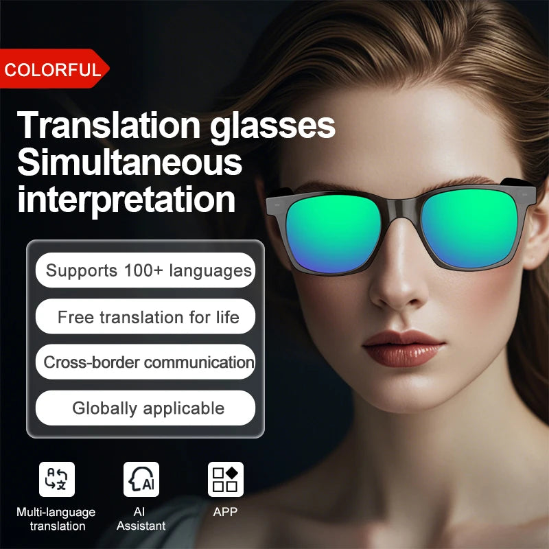 OnePlus AI Glasses Smart Glasses Chat GPT AI Real-time Translation Music Play Bluetooth Glasses Anti-Blue Light Lens Daily Use