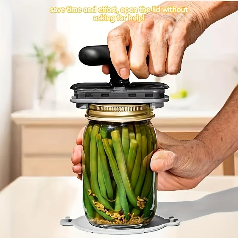 EasyOpen Multifunctional Kitchen Tool - ABS Material Manual Jar Opener, Effortless Lid Removal, Essential Handheld Can Opener