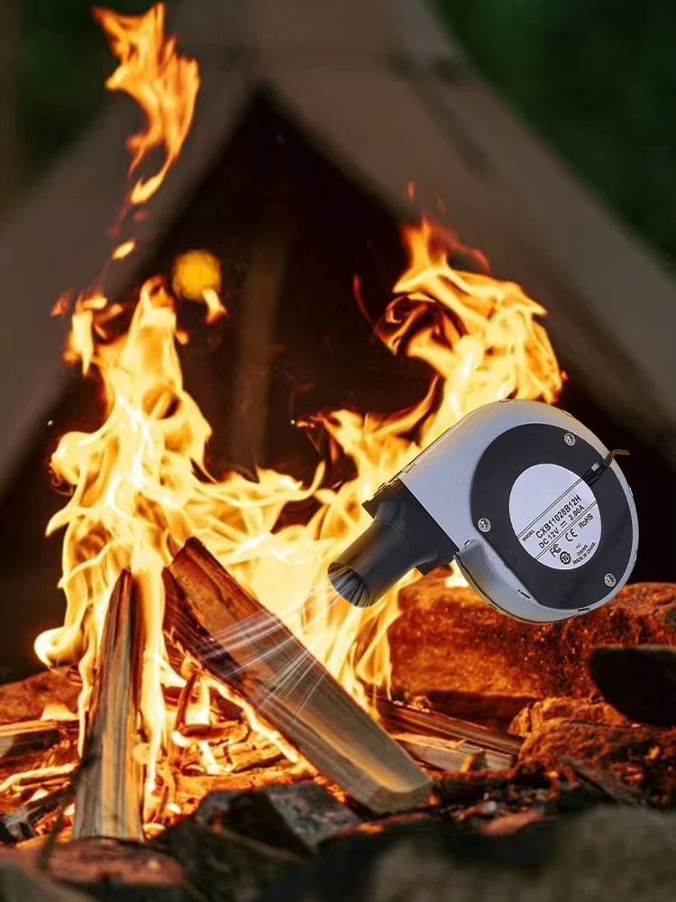 6000RPM BBQ Blower with Variable Speed Controller DC 12V Barbecue Fan BBQ Fan Air Blower for Camping Stove Cooking Fans