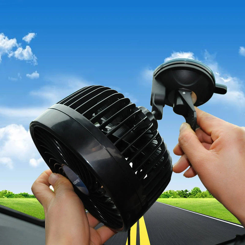 Auto Cooling Fan Single Head 12/24V Auto Ventilation Fan Strong Wind Electric Car Circulator Mini Car Fan Cooler for Vehicle SUV