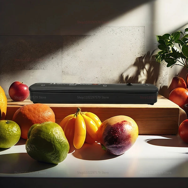 220V 110V Electric Vacuum Sealer Machine Food Saver for Home Kitchen with Vacuum Bags Black Compact Fresh Seal Food Preservation