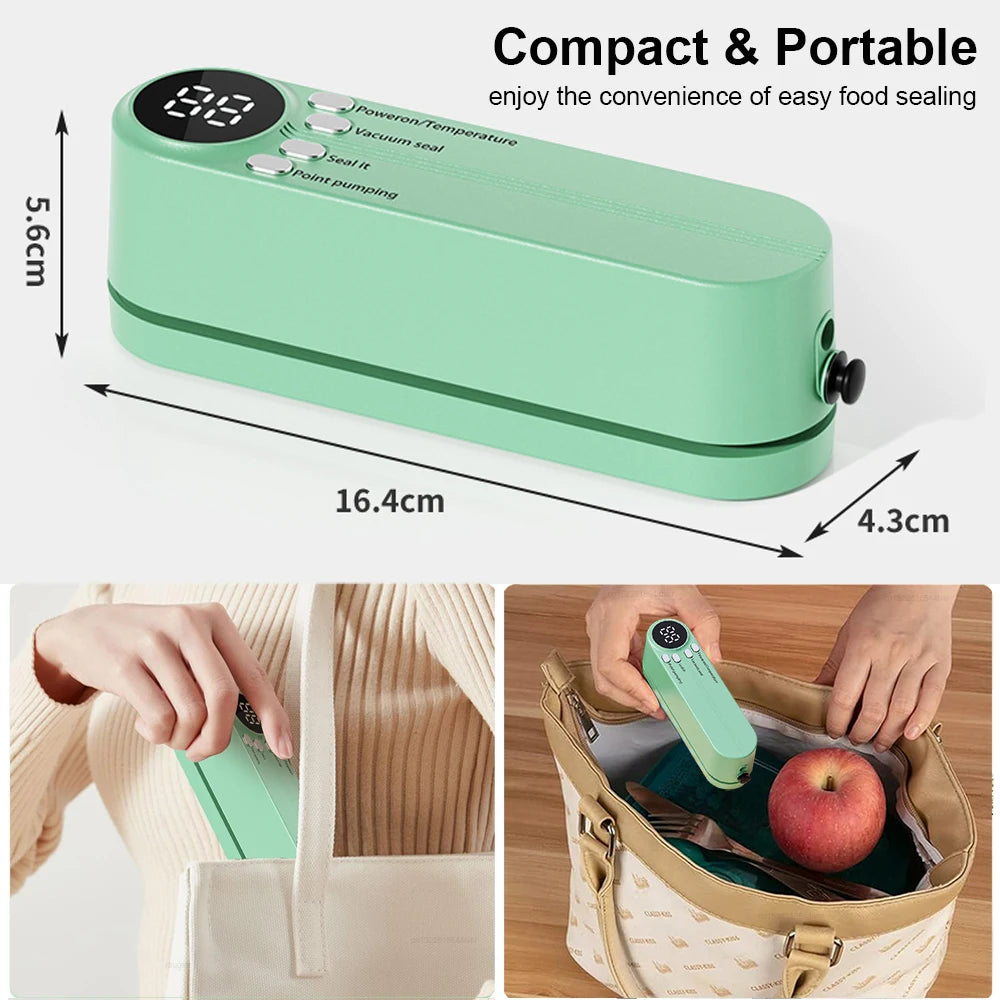 Vacuum Sealer Portable Mini Multifunctional Food Sealer Rechargeable Food Package Plastic Bags Automatic Vacuum Sealing Machine